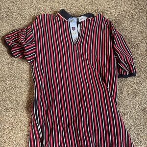 Striped Red and Black Men's Shirt